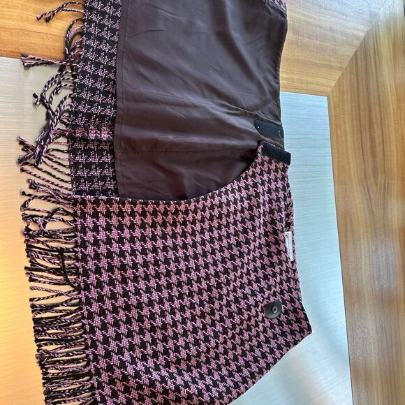 Elliott Lauren pink and brown wrap skirt with fringe. Size 6 - Picture 10 of 13